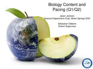Biology Content and Pacing (Q1/Q2)