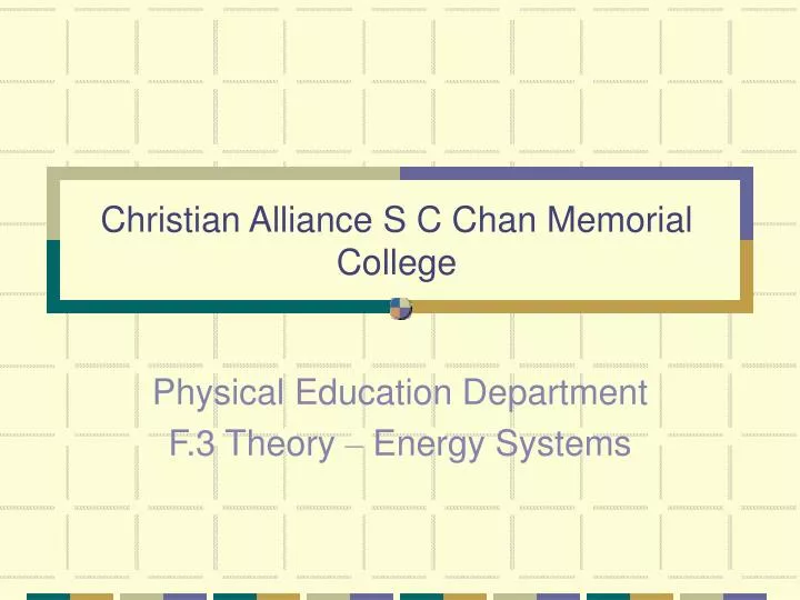 christian alliance s c chan memorial college