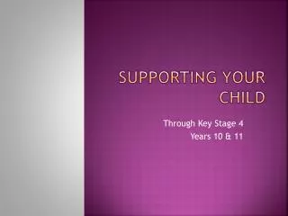 Supporting Your Child