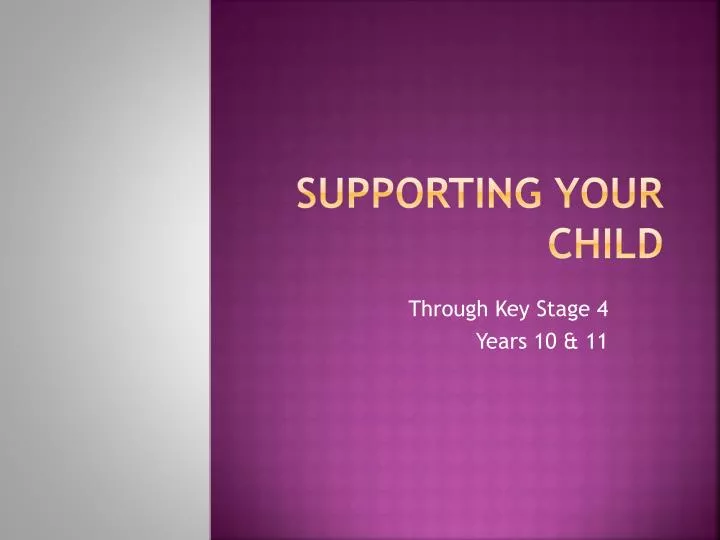 supporting your child
