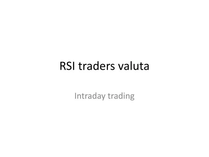 rsi traders valuta