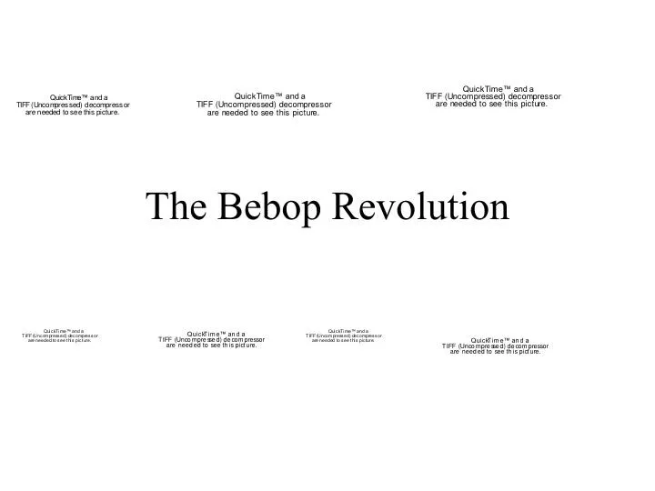 the bebop revolution