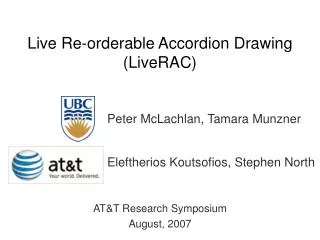 Live Re-orderable Accordion Drawing (LiveRAC)