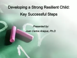 Developing a Strong Resilient Child: Key Successful Steps