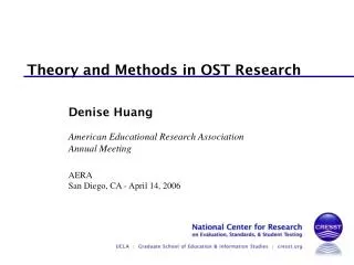 Theory and Methods in OST Research