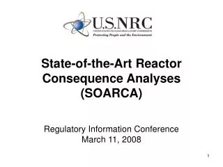 State-of-the-Art Reactor Consequence Analyses (SOARCA)