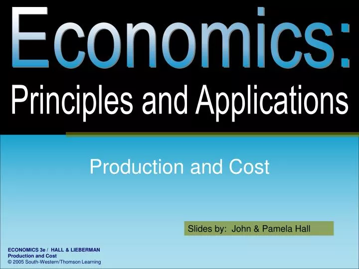 production and cost