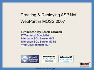 Creating &amp; Deploying ASP.Net WebPart in MOSS 2007
