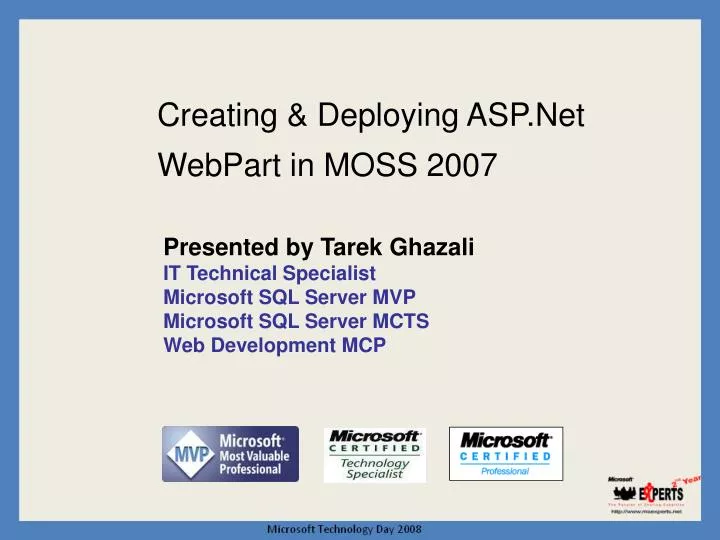 creating deploying asp net webpart in moss 2007