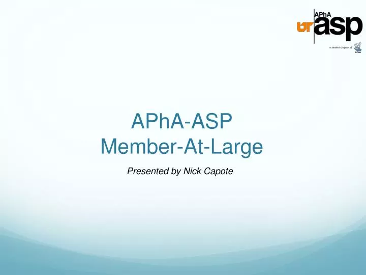 apha asp member at large