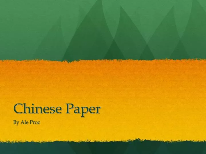 chinese paper