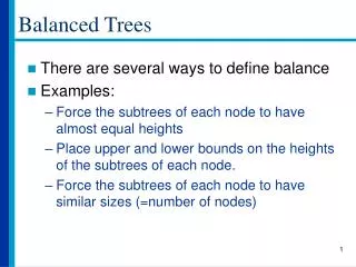 Balanced Trees