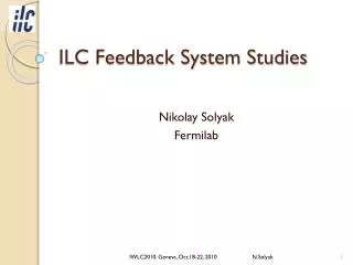 ILC Feedback System Studies