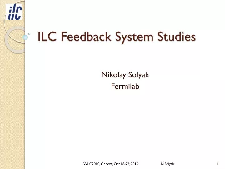 ilc feedback system studies