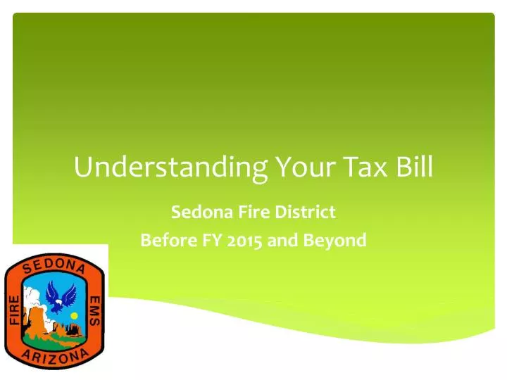 understanding your tax bill