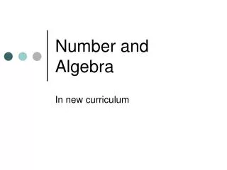 Number and Algebra