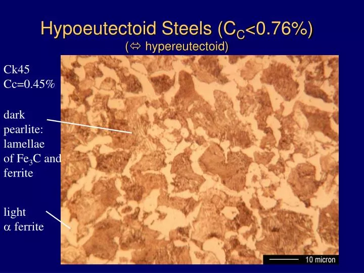 hypoeutectoid steels c c 0 76 hypereutectoid