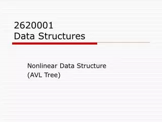 2620001 Data Structures