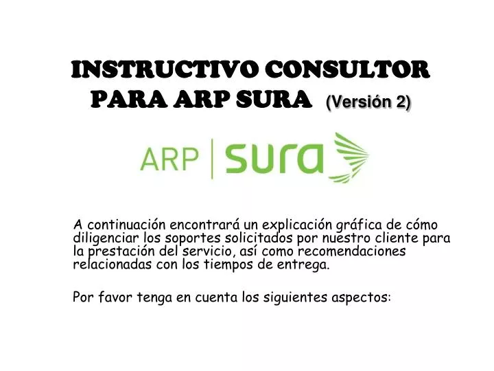 instructivo consultor para arp sura versi n 2