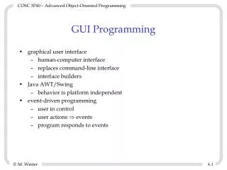 GUI Programming