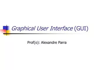 graphical user interface gui