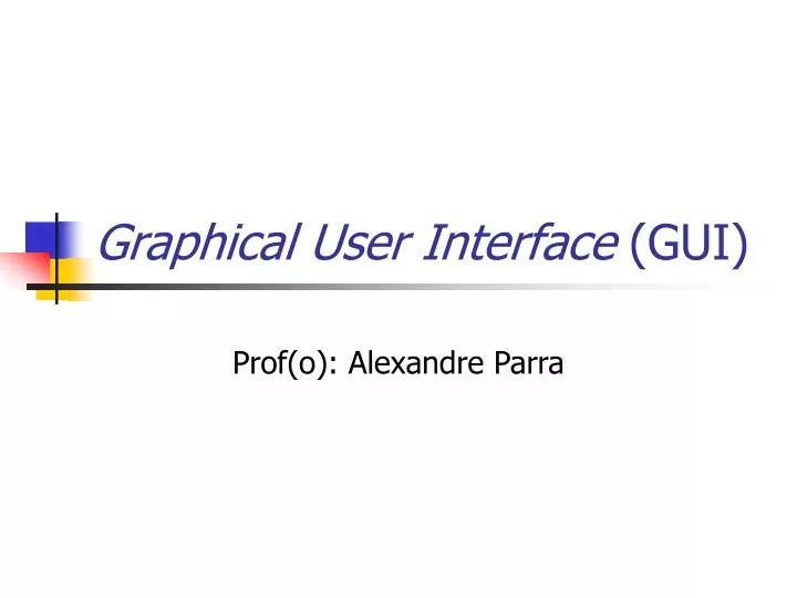 graphical user interface gui