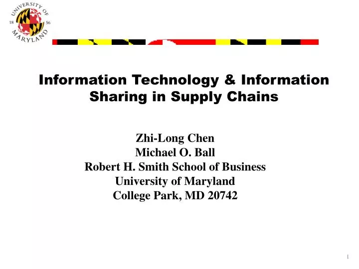 information technology information sharing in supply chains