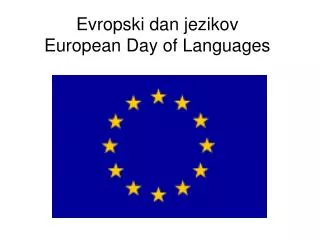 Evropski dan jezikov European Day of Languages