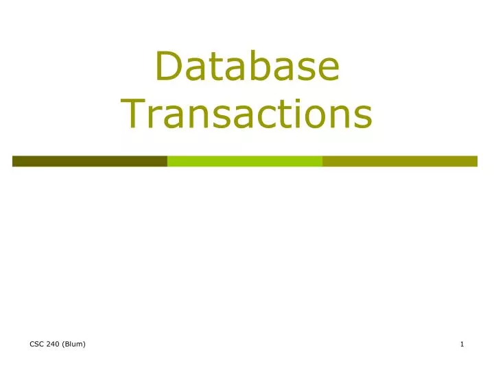 database transactions
