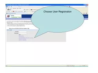 Choose User Registration