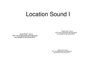 Location Sound I