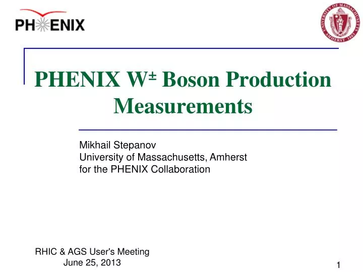 phenix w boson production measurements