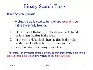 Binary Search Trees