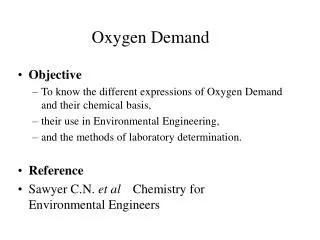 Oxygen Demand