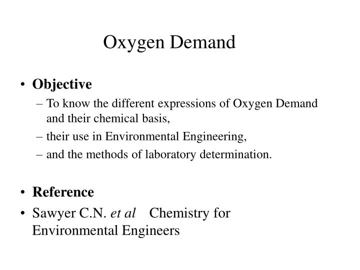 oxygen demand