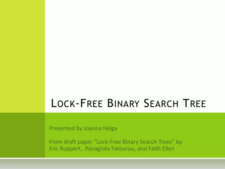 lock free binary search tree