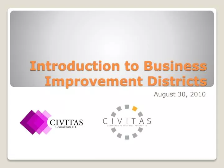 introduction to business improvement districts