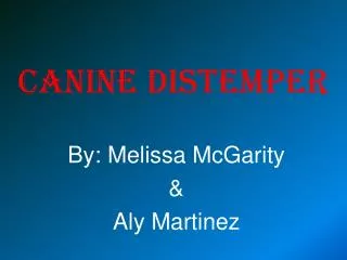 Canine distemper