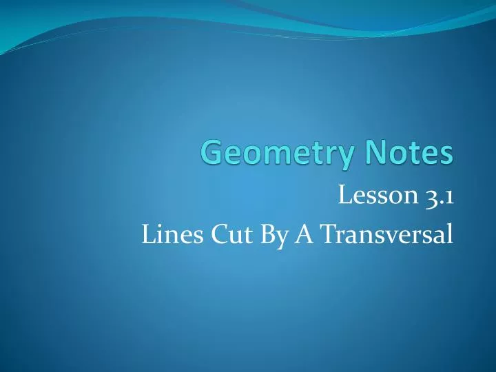 geometry notes