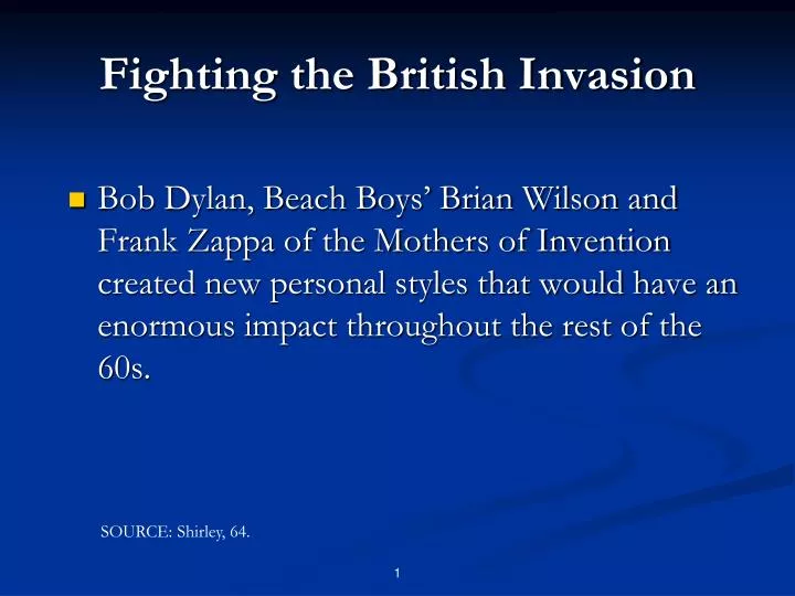 fighting the british invasion