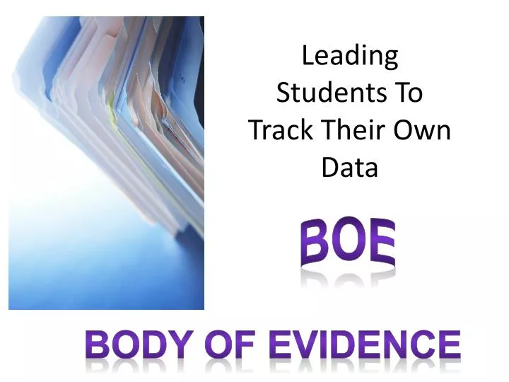leading students to track their own data