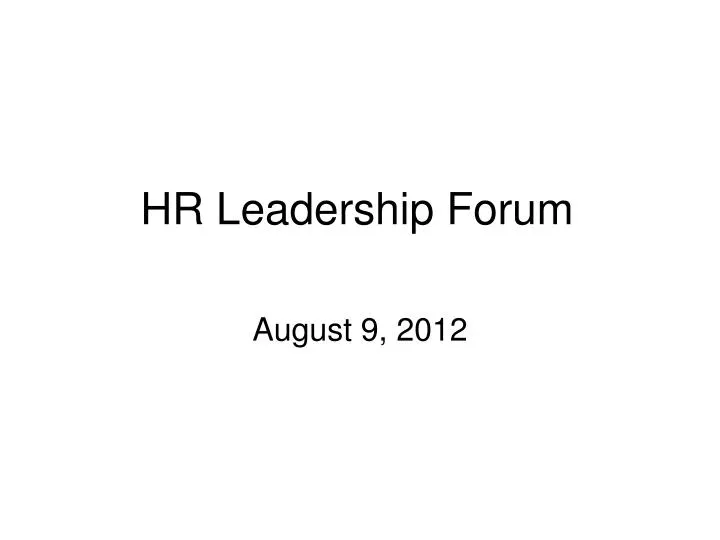 hr leadership forum