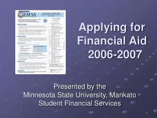 Applying for Financial Aid 	2006-2007