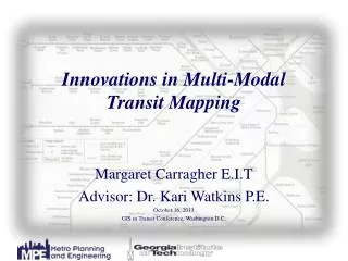 Innovations in Multi-Modal Transit Mapping