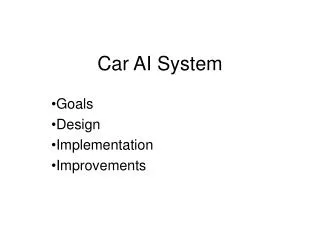 Car AI System