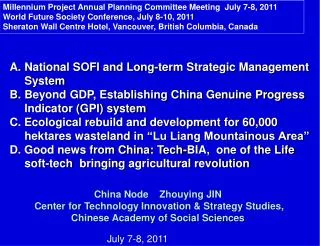 National SOFI and Long-term Strategic Management System