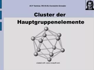 cluster der hauptgruppenelemente