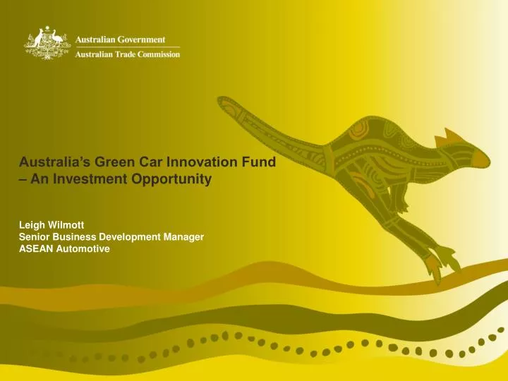 australia s green car innovation fund an investment opportunity