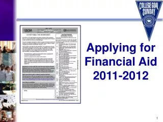 Applying for Financial Aid 2011-2012