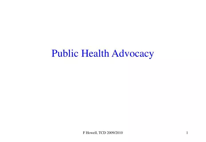 public health advocacy